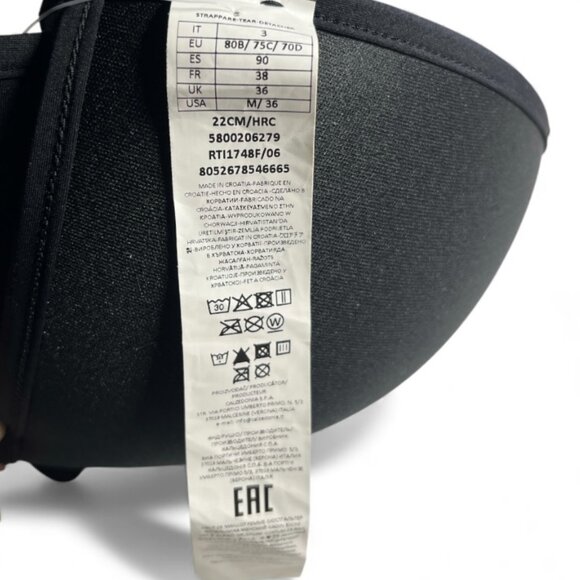 Calzedonia Black Bikini Set – Top & Tie-Side Bottom (Size M) - Picture 6 of 7